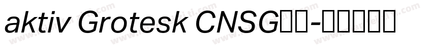 aktiv Grotesk CNSG字体字体转换
